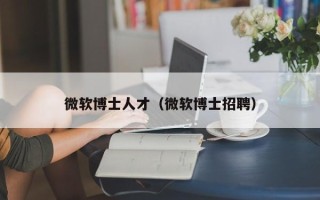微软博士人才（微软博士招聘）