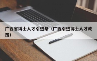 广西省博士人才引进条（广西引进博士人才政策）