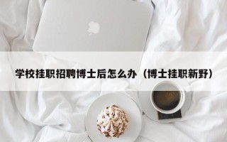 学校挂职招聘博士后怎么办（博士挂职新野）