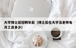 大学博士后招聘年薪（博士后在大学当老师每月工资多少）