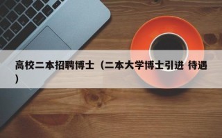 高校二本招聘博士（二本大学博士引进 待遇）