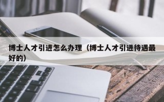 博士人才引进怎么办理（博士人才引进待遇最好的）